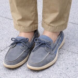 Sperry Top-Sider Blue Gray Leather Boat Shoes Women’s Size 7